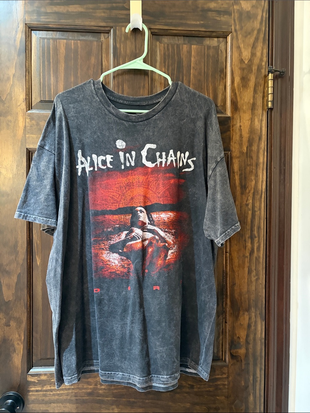 Short Sleeve Graphic Tee - Black with Red Print